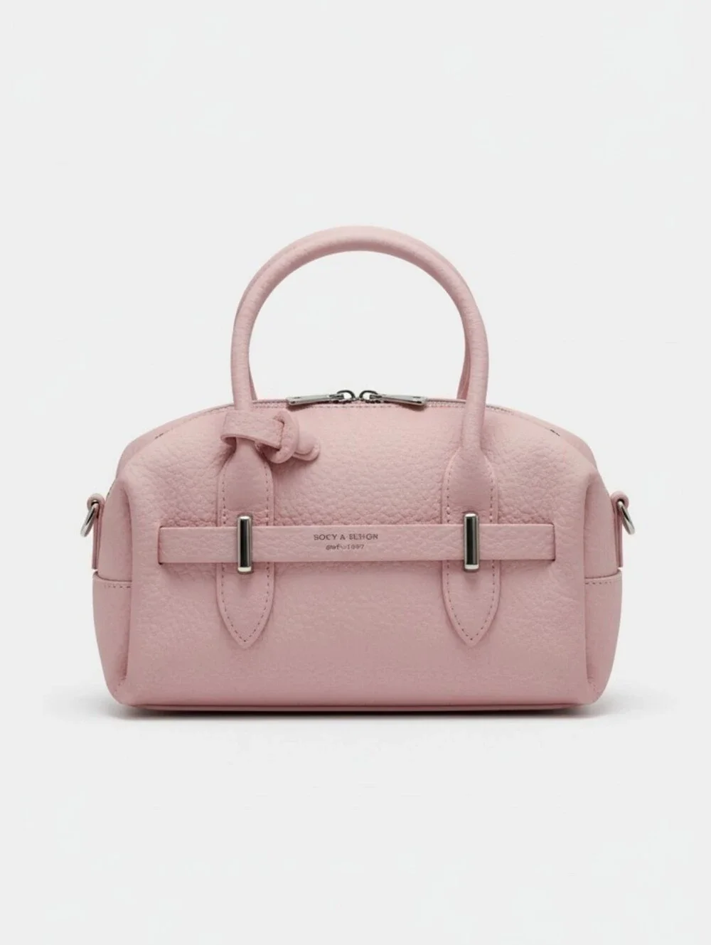 Cocy Nwt Elegant Pink Leather Satchel Handbag